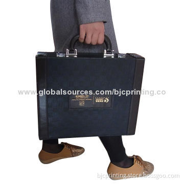 Fake leather wooden case